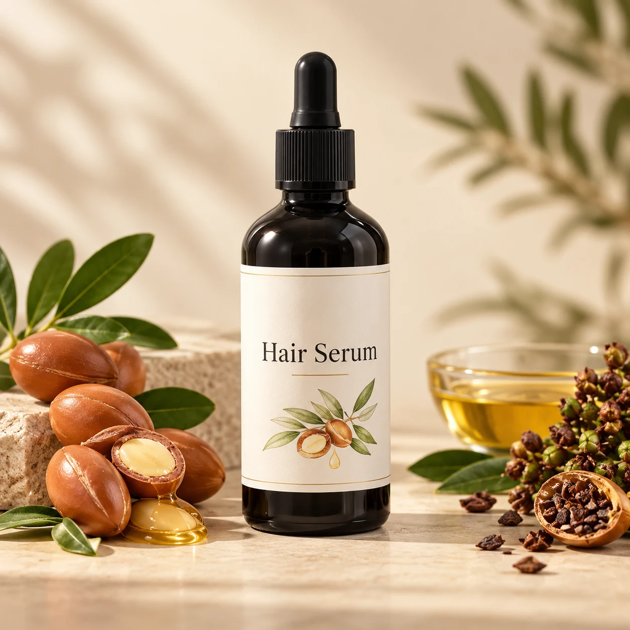 Hair serum with argan oil