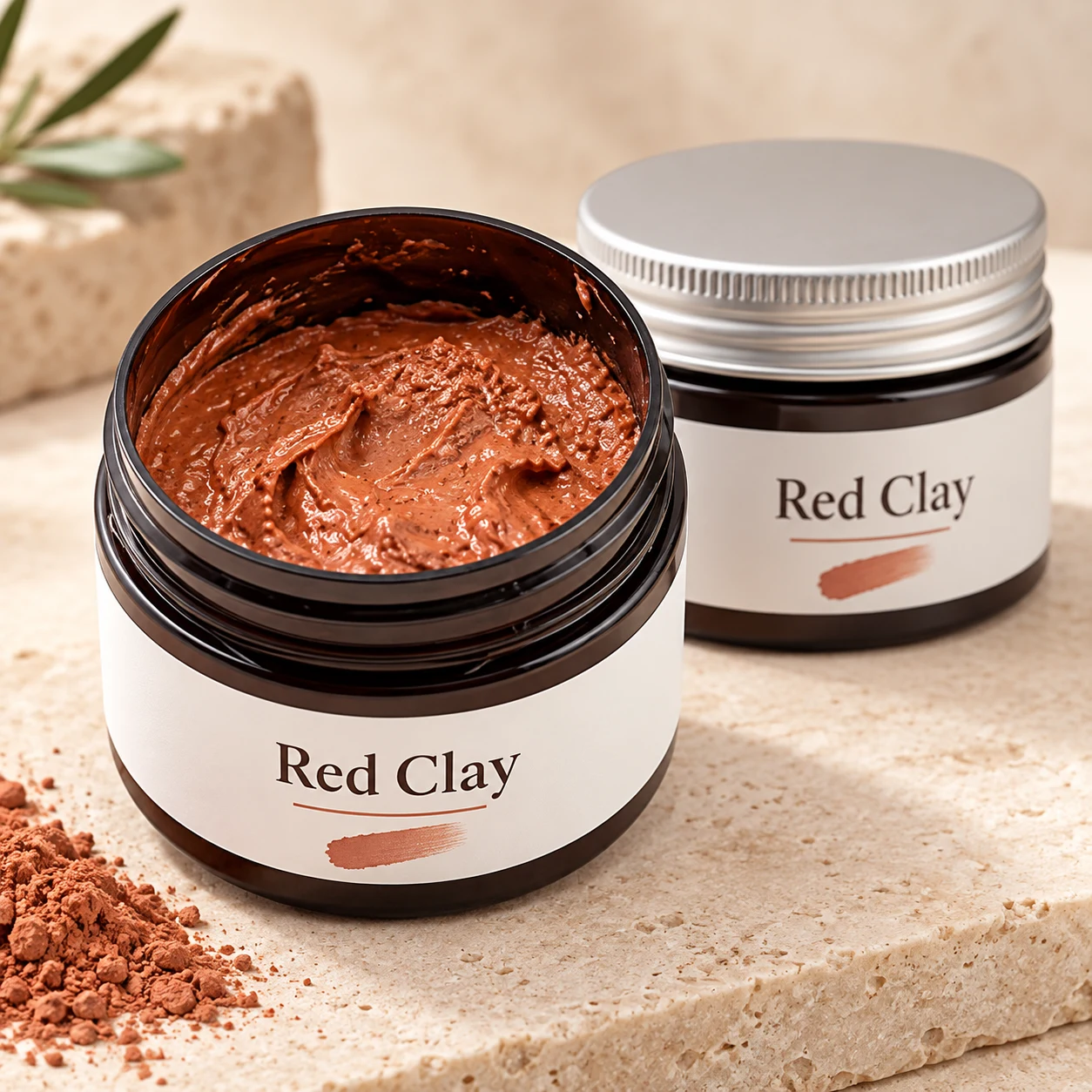 Red clay mask